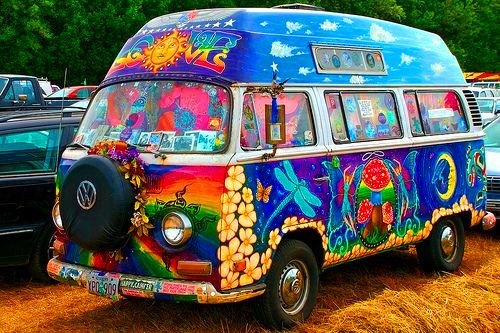 Colored VW Van
