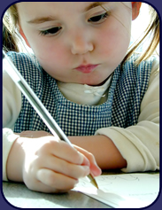 Little Girl Writing